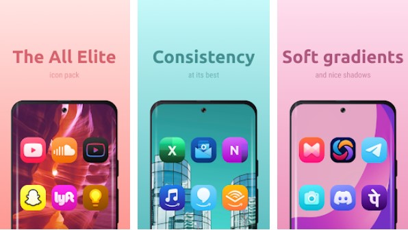 Gameplay screenshot from elite adaptive icon pack for Android