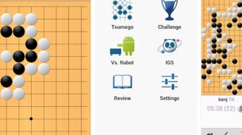 Gameplay screenshot from elygo pro go tsumego for Android