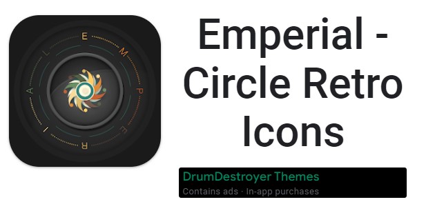 icônes rétro du cercle impérial