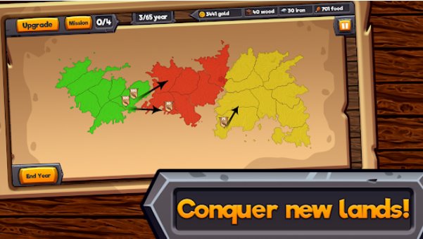 Gameplay screenshot from empire and land turn based strategy for Android