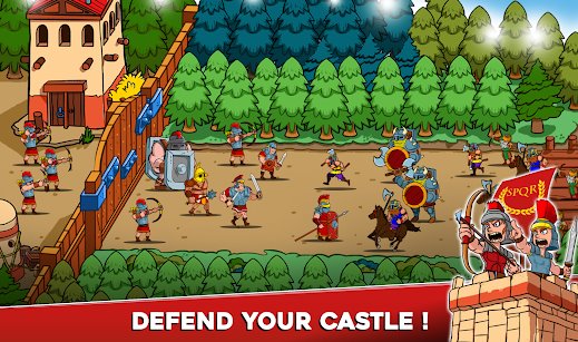 Gameplay screenshot from empire rush rome wars tower defense for Android