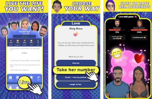 Gameplay screenshot from enclaver life simulator sim for Android