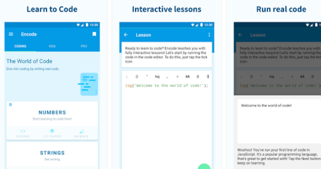 Gameplay screenshot from encode learn to code for Android