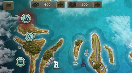 Gameplay screenshot from enemy waters submarine and warship battles for Android