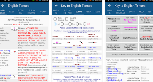 english tenses MOD APK Android