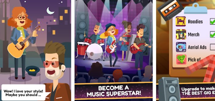 epic band clicker rock star music game MOD APK Android