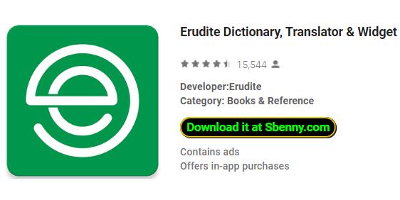 erudite dictionary translator and widget