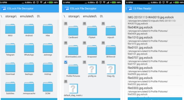 Gameplay screenshot from esLock file recovery for Android