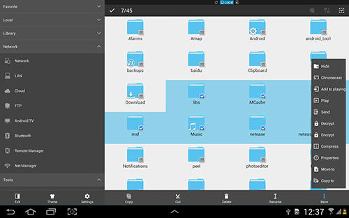 Gameplay screenshot from es file explorer file manager for Android