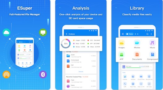 Gameplay screenshot from esuper file manager explorer for Android