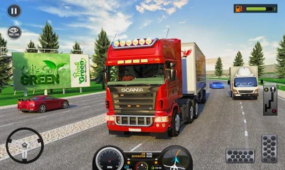Gameplay screenshot from euro transporter truck games for Android