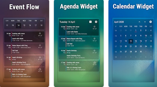 Gameplay screenshot from event flow calendar widget for Android