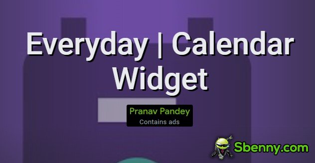 widget de calendário diário