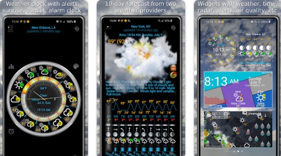 aplicativo meteorológico eweather hdf MOD APK Android