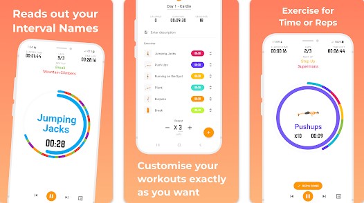 Gameplay screenshot from exercise timer for Android
