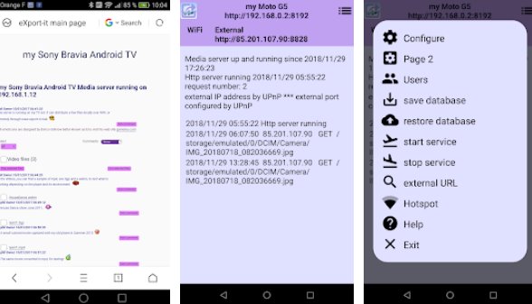 Gameplay screenshot from export it upnp client server for Android