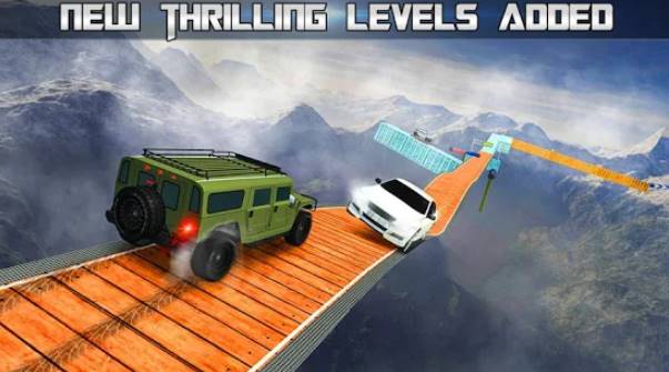 Gameplay screenshot from extreme impossible tracks stunt car racing for Android