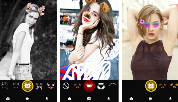 face à la caméra en direct filtres photo emojis autocollants MOD APK Android