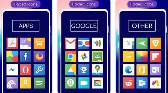 faded icon pack APK Android