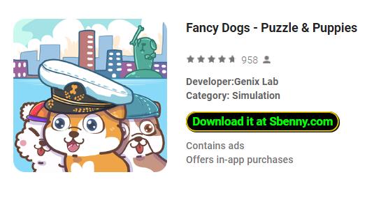 fancy dogs puzzle and puppies