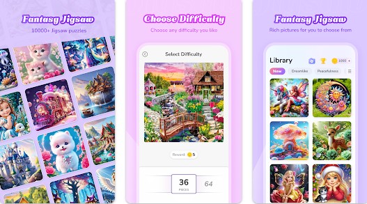 Gameplay screenshot from fantasy jigsaw hd puzzle for Android