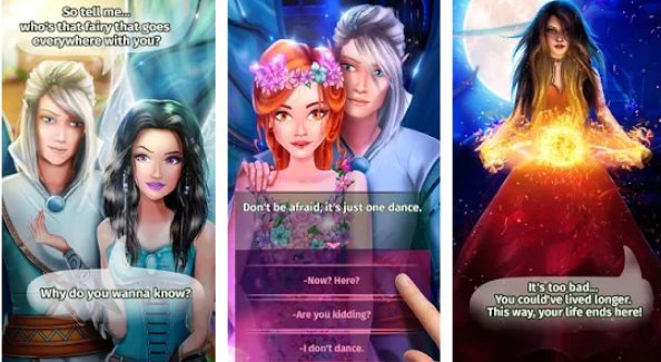 Gameplay screenshot from fantasy love story games for Android