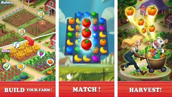 Gameplay screenshot from farm harvest day for Android