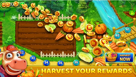 Gameplay screenshot from farm journey tripeaks solitaire for Android