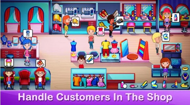 Gameplay screenshot from fashion model salon time management wedding shop for Android