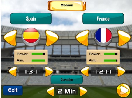 Gameplay screenshot from fast finger soccer for Android
