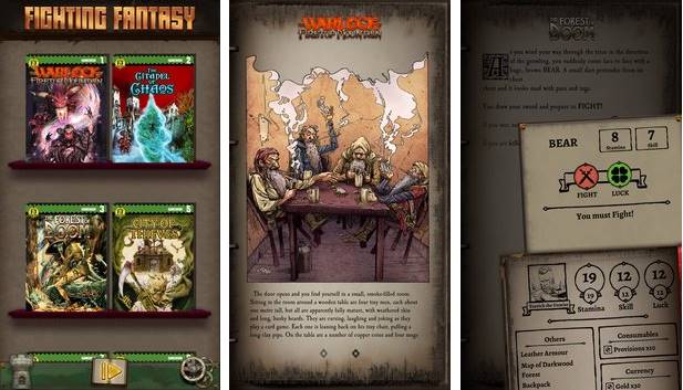 Gameplay screenshot from fighting fantasy classics for Android