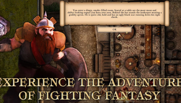 Gameplay screenshot from fighting fantasy legends for Android