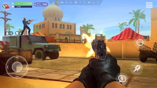 Gameplay screenshot from fightnight battle royale fps shooter for Android