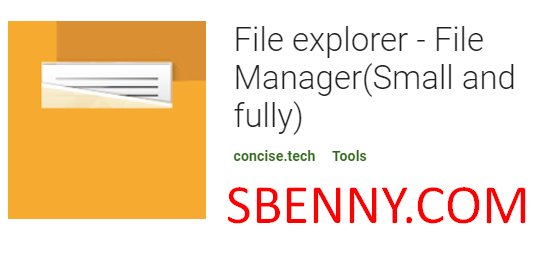 explorateur de fichiers gestionnaire de fichiers petit et entièrement