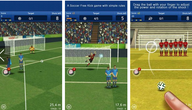 Gameplay screenshot from finger soccer football kick for Android