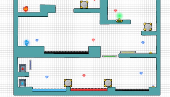 Gameplay screenshot from fire and water platformer game for Android