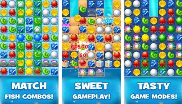 Gameplay screenshot from fish blast games fish games and free match 3 game for Android