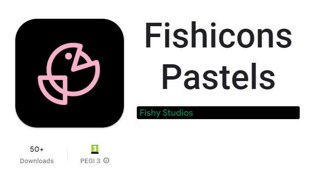 pastels d'icônes de poisson