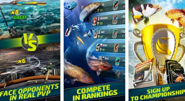 Gameplay screenshot from fishing clash catching fish game hunting fish 3d for Android