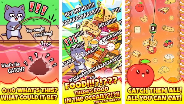 Gameplay screenshot from fishing food for Android