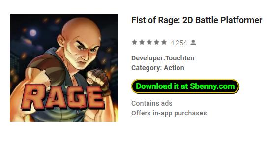 fist of rage 2d battle platformer