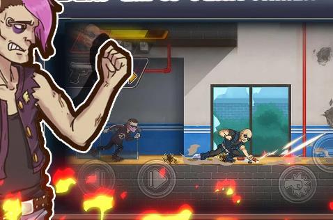 Gameplay screenshot from fist of rage 2d battle platformer for Android