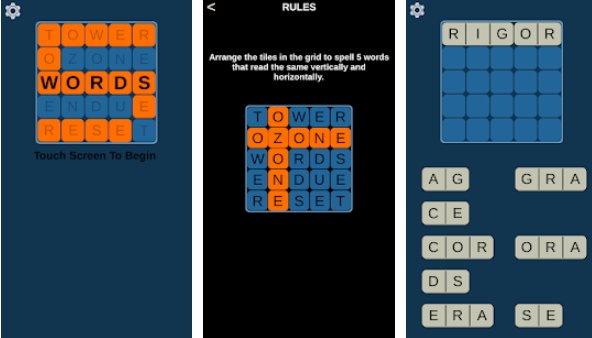 Gameplay screenshot from five words for Android