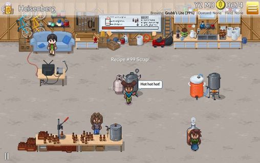 Gameplay screenshot from fiz brewery management game for Android