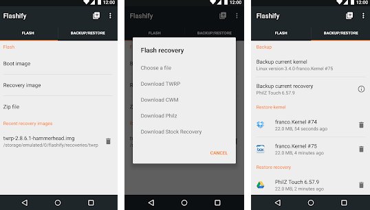 Flashify для пользователей root MOD APK Android