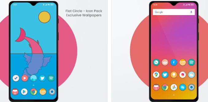 Gameplay screenshot from flat circle icon pack for Android