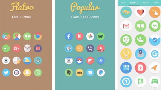 Gameplay screenshot from flatro icon pack for Android