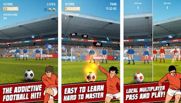 Gameplay screenshot from flickick football for Android
