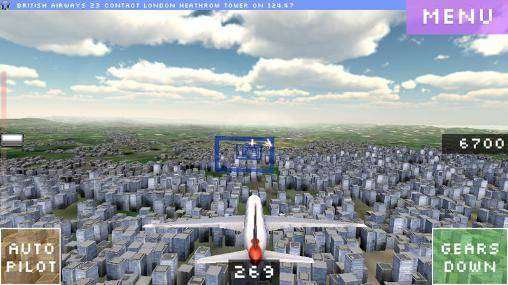Gameplay screenshot from flight world simulator for Android