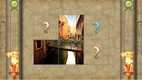 Gameplay screenshot from flippix igsaw bridges for Android